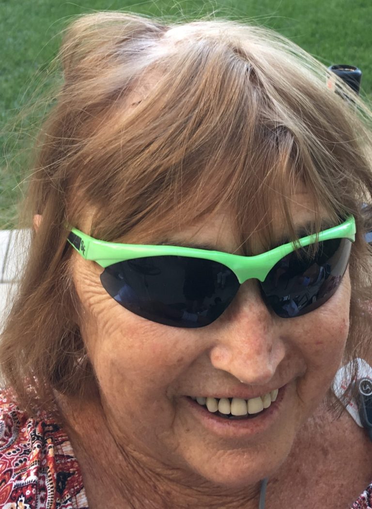 Cathy_sitting outside
