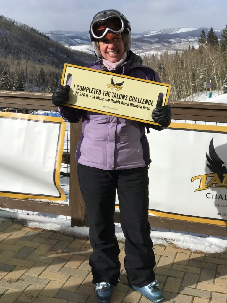 Jena with Talons Challenge completion sign